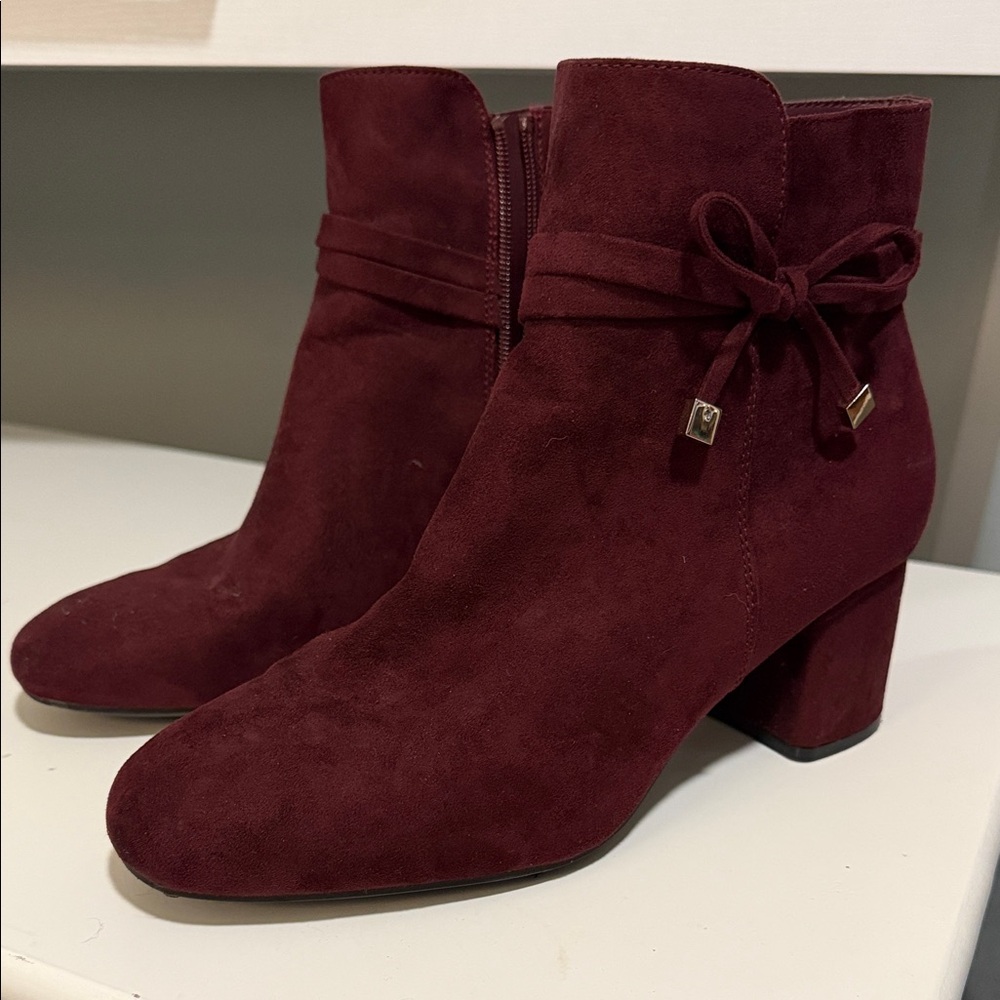 Kelly & Katie Burgundy Ankle Booties